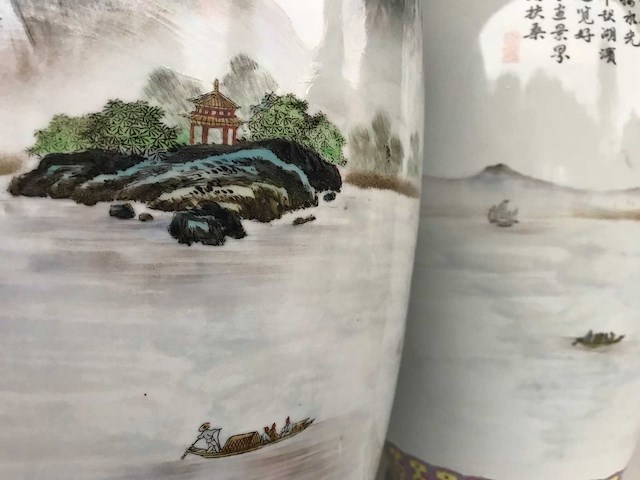 Amazing pair of jingdezhen chinese vases - afbeelding 8 van  36