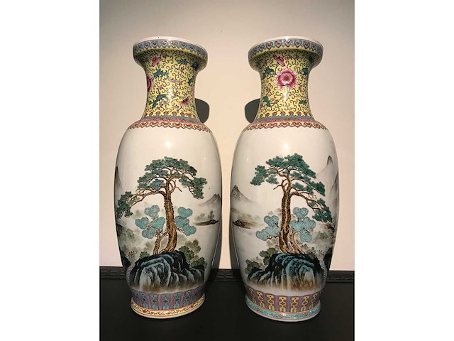 Amazing pair of jingdezhen chinese vases - afbeelding 21 van  36