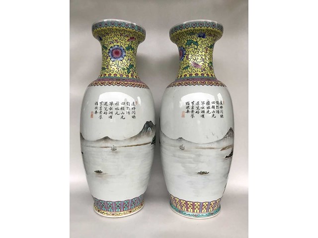 Amazing pair of jingdezhen chinese vases - afbeelding 12 van  36