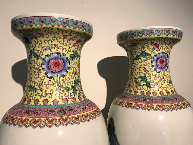 Amazing pair of jingdezhen chinese vases - afbeelding 29 van  36
