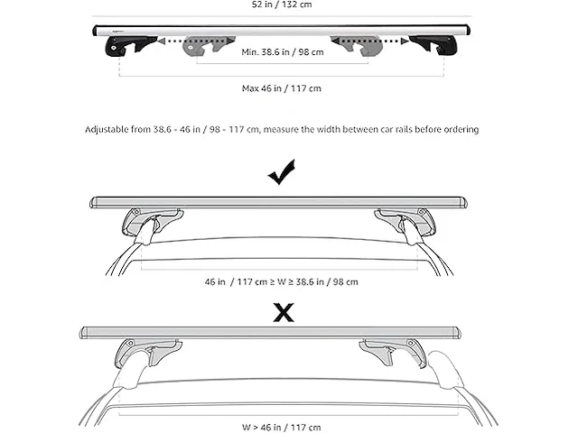 Amazon basics cross rail dakdrager - afbeelding 5 van  6