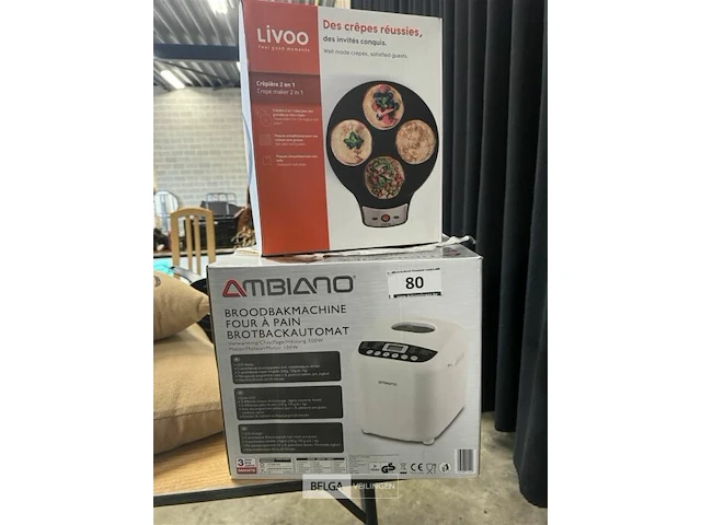 Ambiano broodbak machine nieuw en livoo crepe maker nieuw - afbeelding 1 van  5