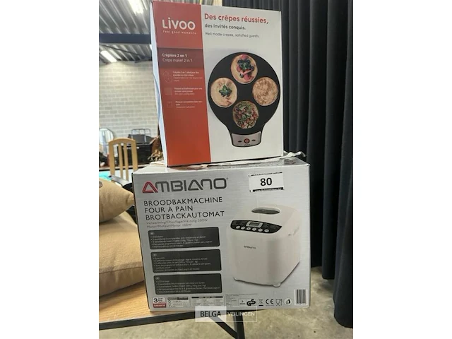 Ambiano broodbak machine nieuw en livoo crepe maker nieuw - afbeelding 2 van  5