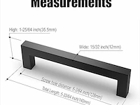 Amerdeco pak van 20 zwarte keukenkastgrepen - afbeelding 3 van  4