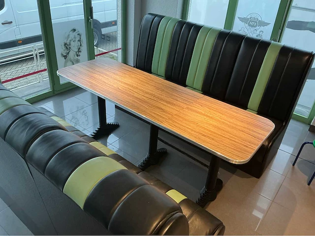 American dining tafels en banken restauranttafel - afbeelding 4 van  5