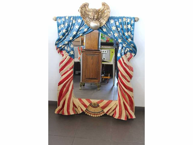 American flag mirror - decor object - afbeelding 3 van  5