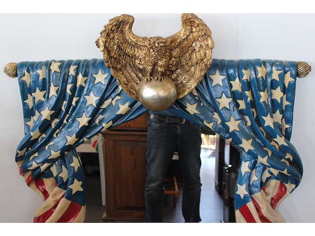 American flag mirror - decor object - afbeelding 1 van  5