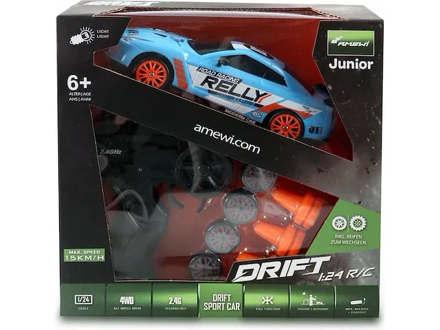 Amewi drift radiografisch bestuurbaar model sportauto elektromotor 1:24 - afbeelding 6 van  6