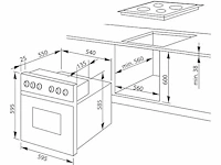 Amica oven eh 923 620 e nuttig volume 65 l afmetingen bxhxd 56 cm x 60 cm x 56 cm - afbeelding 2 van  3