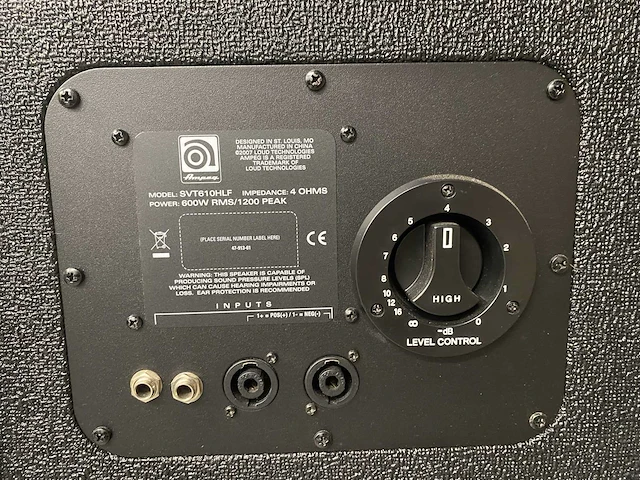 Ampeg svt610hlf basgitaar speaker - afbeelding 4 van  4