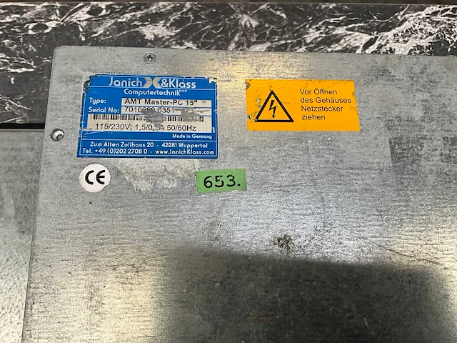 Amt master-pc 15” bedieningspaneel (2x) - afbeelding 7 van  7