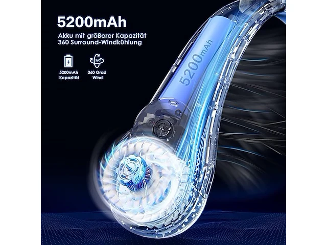 Amyfei draagbare ventilator - afbeelding 2 van  5