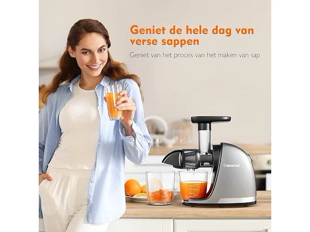 Amzchef cold press slow juicer machine - afbeelding 4 van  5