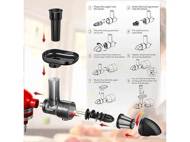 Amzchef sapcentrifuge-opzetstuk voor keukenmixer - afbeelding 2 van  2