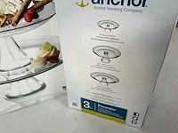 Anchor hocking presence 3-delig serveer plateau set (2x) - afbeelding 4 van  5