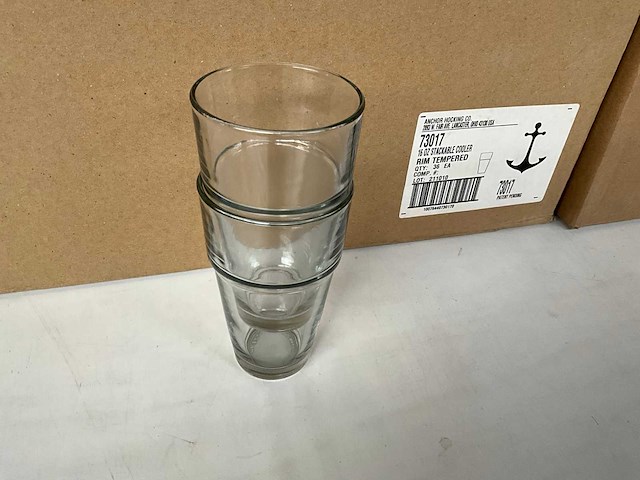 Anchor hocking stapelbare glazen (62x) - afbeelding 4 van  5