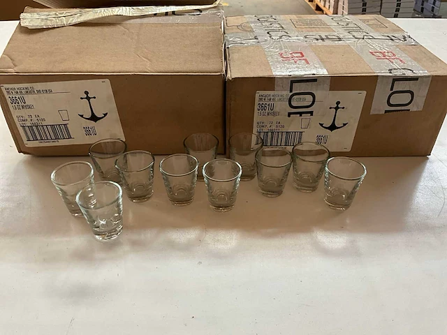 Anchor hocking whiskey / shot glas (155x) - afbeelding 1 van  5