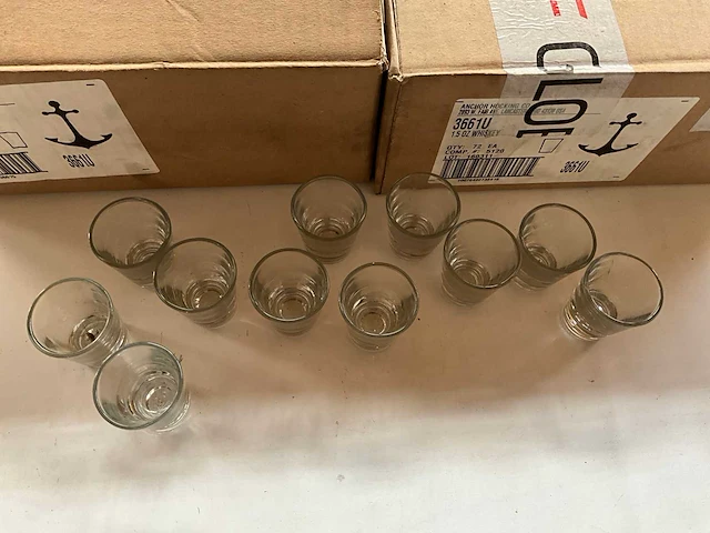 Anchor hocking whiskey / shot glas (155x) - afbeelding 3 van  5