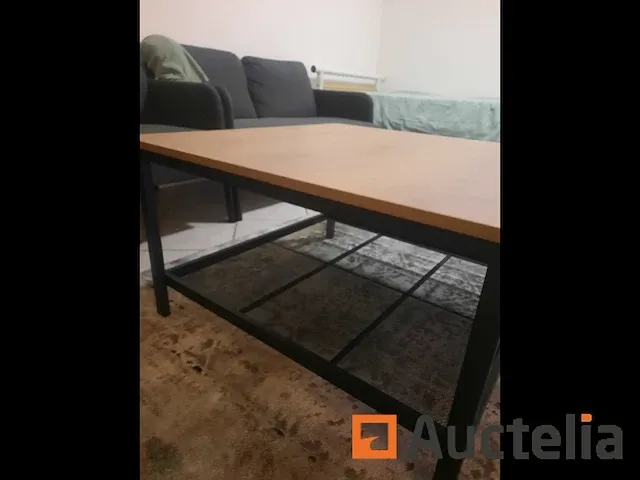 Anders industrieën salon tafel hout en staal - afbeelding 1 van  4