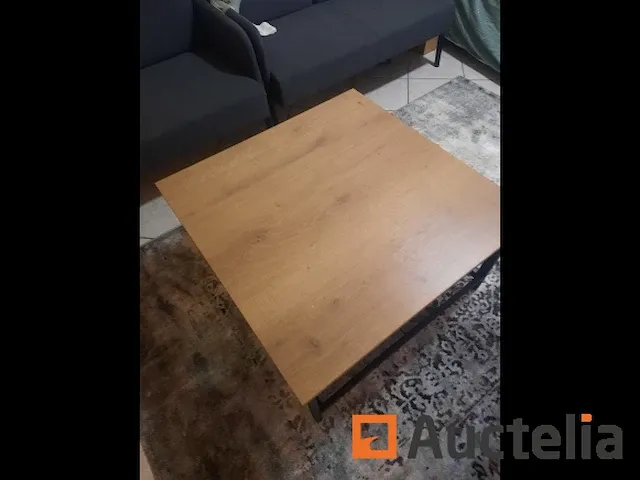 Anders industrieën salon tafel hout en staal - afbeelding 3 van  4