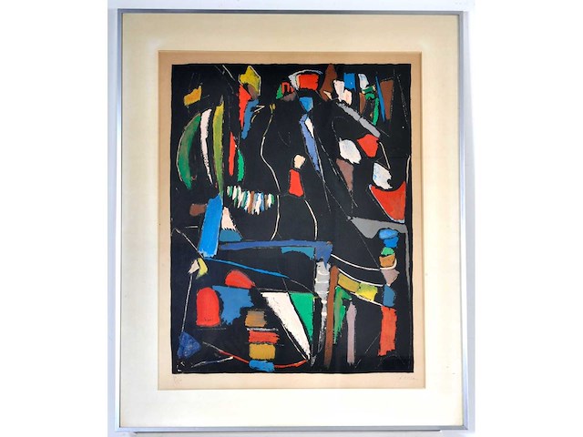 André lanskoy - abstracte compositie - litho - afbeelding 2 van  7