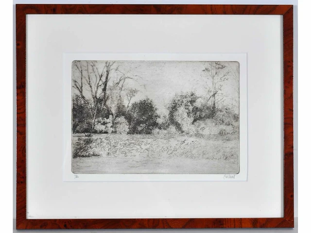 André roelant - landschap - ets - afbeelding 2 van  6