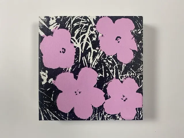 Andy warhol - flowers op canvas - afbeelding 1 van  4