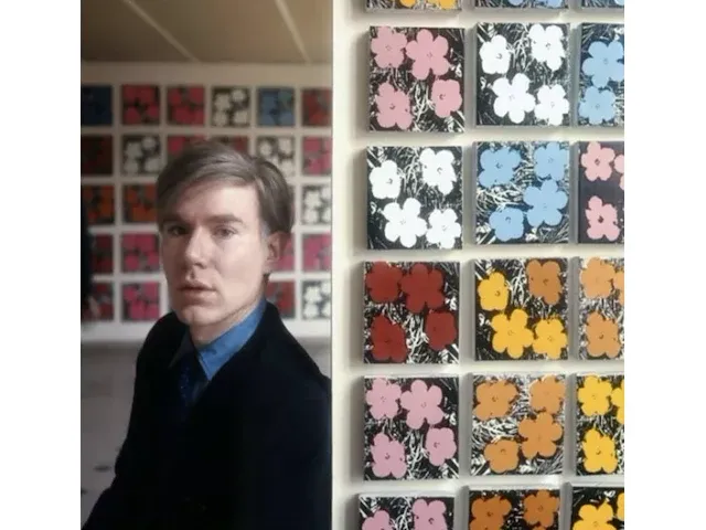 Andy warhol - flowers op canvas - afbeelding 3 van  4