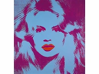 Andy warhol (after)-brigitte bardot, 1974 - 50x50 cm - gelimiteerd & certificaat - afbeelding 1 van  6