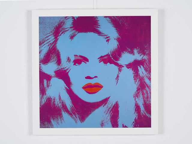 Andy warhol (after)-brigitte bardot, 1974 - 50x50 cm - gelimiteerd & certificaat - afbeelding 2 van  6