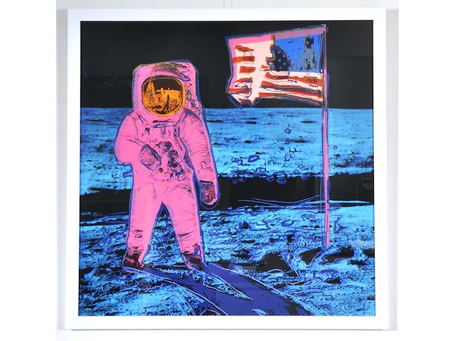 Andy warhol (naar) - moonwalk - 97x97 cm - certificaat - afbeelding 1 van  13