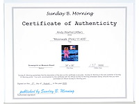 Andy warhol (naar) - moonwalk - 97x97 cm - certificaat - afbeelding 7 van  13
