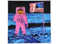 Andy warhol (naar) - moonwalk - 97x97 cm - certificaat - afbeelding 8 van  13