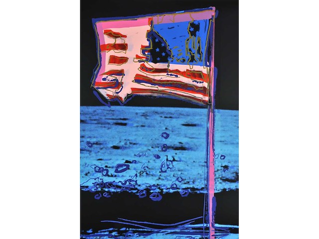 Andy warhol (naar) - moonwalk - 97x97 cm - certificaat - afbeelding 10 van  13