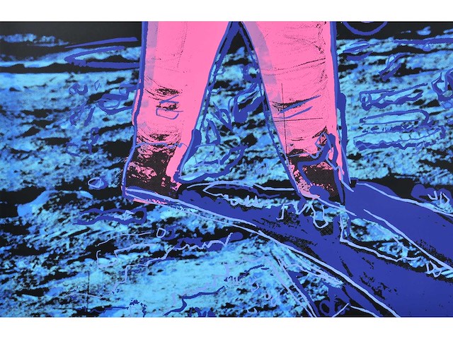 Andy warhol (naar) - moonwalk - 97x97 cm - certificaat - afbeelding 12 van  13