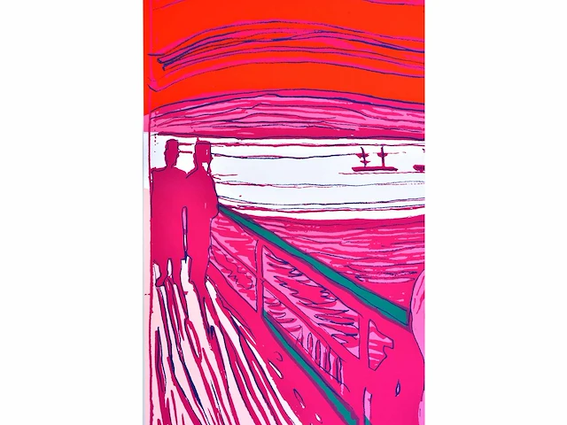 Andy warhol (naar) - the scream - zeefdruk - afbeelding 7 van  10