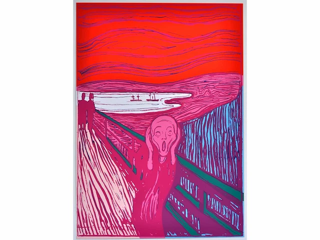 Andy warhol (naar) - the scream - zeefdruk - afbeelding 9 van  10
