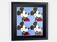 Andy wharol (after) pop art - mickey quadra - 50x50 cm - limited edition - afbeelding 2 van  5