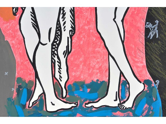 Ángel ramírez - heads in the clouds - gemengde techniek - 1995 - afbeelding 3 van  14