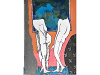 Ángel ramírez - heads in the clouds - gemengde techniek - 1995 - afbeelding 1 van  14