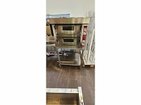 Angelo - pizza-oven - dubbel - op inox tafel - afbeelding 1 van  3