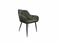Anna green velvet - dining chairs (4x) - afbeelding 1 van  4