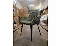 Anna green velvet - dining chairs (4x) - afbeelding 2 van  4