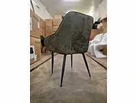 Anna green velvet - dining chairs (4x) - afbeelding 4 van  4
