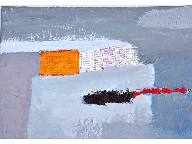 Anna mes - abstracte compositie - gemengde techniek op doek - afbeelding 3 van  15