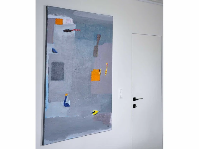 Anna mes - abstracte compositie - gemengde techniek op doek - afbeelding 5 van  15
