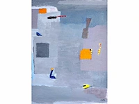 Anna mes - abstracte compositie - gemengde techniek op doek - afbeelding 1 van  15