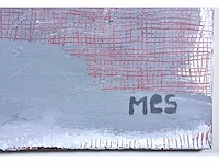 Anna mes - abstracte compositie - gemengde techniek op doek - afbeelding 9 van  15