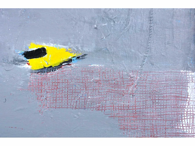 Anna mes - abstracte compositie - gemengde techniek op doek - afbeelding 12 van  15