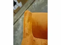 Anna orange velvet - dining chair (4x) - afbeelding 4 van  5